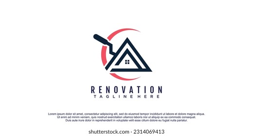 Home building and contruction logo with creative style concept