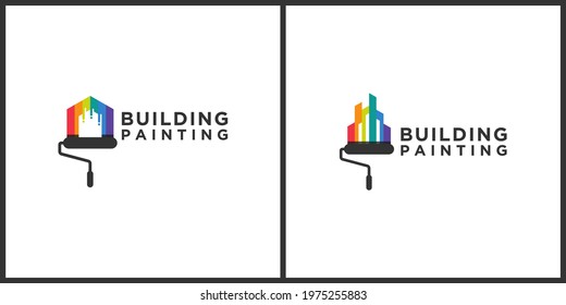 Home and Building Design Logo Painting Vector