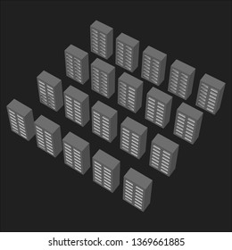Home, building, exterior. Residential area dark background. Family modern house. Icon for web design. Graphic abstract pattern. Residential real estate drawing. Exterior element.