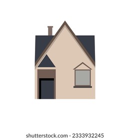 Home building in flat design style, cartoon house vector illustration
