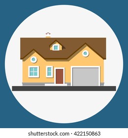 home building flat icon