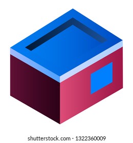 Home building icon. Isometric of home building vector icon for web design isolated on white background