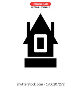 home building icon or logo isolated sign symbol vector illustration - high quality black style vector icons
