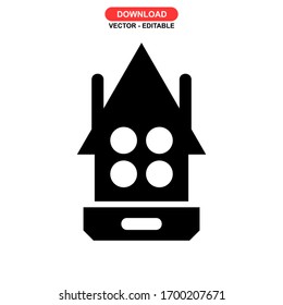 home building icon or logo isolated sign symbol vector illustration - high quality black style vector icons
