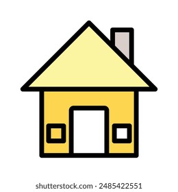 Home building icon, vector illustration, filled style, best used for web