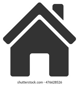 Home Building icon. Vector style is flat iconic symbol, gray color, white background.