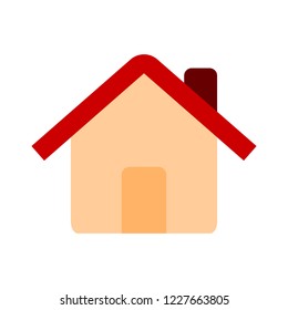 home building isolated on white background. Vector home illustration. Flat style home icon home building isolated on white background. Vector home illustration. Flat style home icon