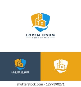 Home building logo design, house icon vector illustration