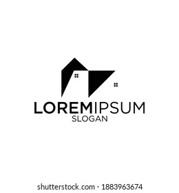 Ilustración vectorial del diseño del logotipo del edificio residencial