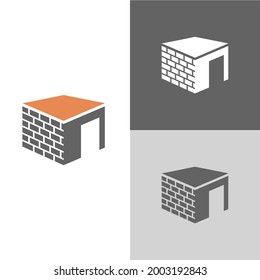 Vector de diseño de logotipos de construcción en casa