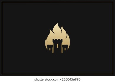Home Building Logo Modern Structure Gold	