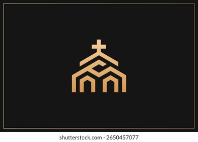 Home Building Logo Modern Structure Gold	