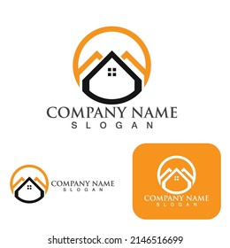 Logo y símbolo del hogar y de la construcción 