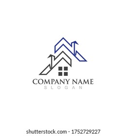 Home and building logo and symbol vector