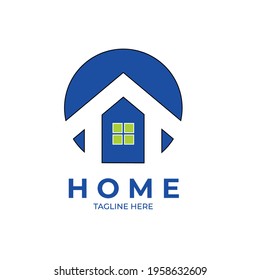 home building logo vintage vector illustration design 