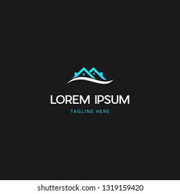 Home Building Mansion Vector Logo Design