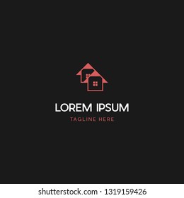 Home Building Mansion Vector Logo Design