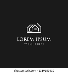 Home Building Mansion Vector Logo Design