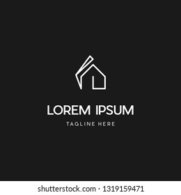 Home Building Mansion Vector Logo Design