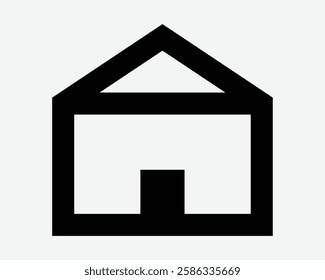 Home Building Outline Shape House Structure Homepage Hut Property Real Estate Line Icon Sign Symbol Vector Graphic Illustration PNG EPS AI JPG