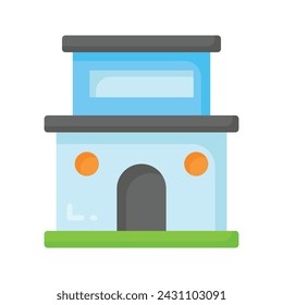 Diseño del vector del edificio del hogar aislado sobre fondo blanco
