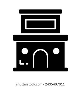 Diseño del vector del edificio del hogar aislado sobre fondo blanco