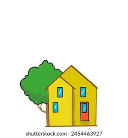 Diseño simple del Vector del edificio del hogar