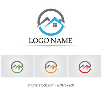 home buildings logo icons template
