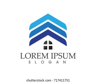 Home and buildings logo icons template app vector
