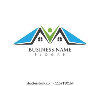 home buildings logo and symbols icons template
