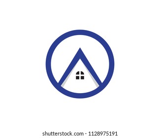 home buildings and symbols icons template
