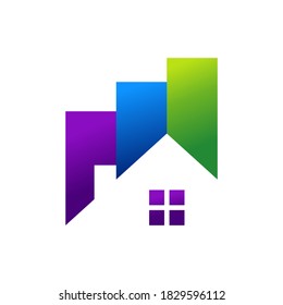 home business logo design investing graph chart template	
