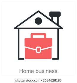 home business vector icon concept design