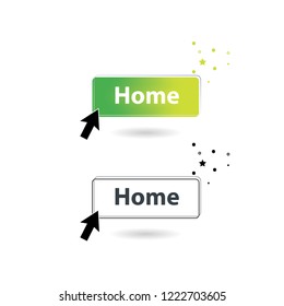 Home Button in black and white.