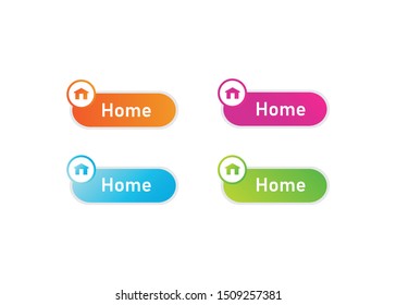 home button design an icon in gradient style vector