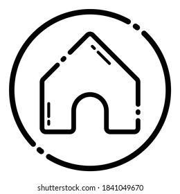 Icono plano del botón de inicio aislado en fondo blanco