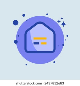 Home button flat illustration. House signs vector illustration.