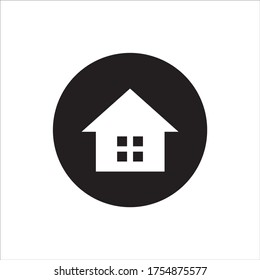 Vector de gráficos de la casa de diseño de botón principal