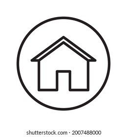 Home Button Icon Design Vector Graphic Illustration Template In Trendy Flat Style Sign And Symbol . Suitable for website design, logo, app, and ui. EPS 10.