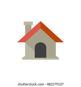 Home button icon in flat color style. Website internet navigation user interface