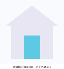 Startseite Button Icon, House, Building, Flat Style Isolated Vektorgrafik Icon.