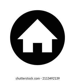 icono del botón Inicio. Vivienda e inmuebles. Vector.