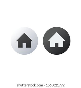 Home button, icon isolated on white background