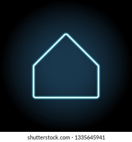 home button icon in neon style. Simple thin line, outline vector of web, minimalistic icons for UI and UX, website or mobile application