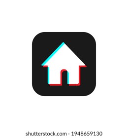 Home-Button-Symbol, Social-Media-Schaltfläche für modernes Design