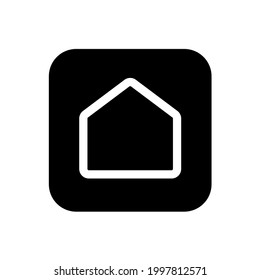 Home button icon with square style