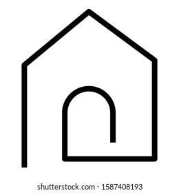 Home button icon. Vector graphics.