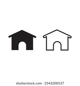 Home button icons set. Home page icon. Simple house symbols. Vector illustration.