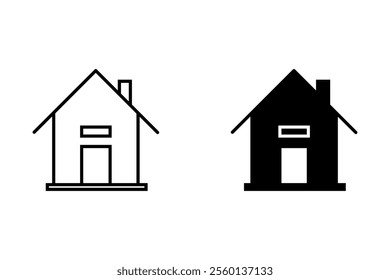 Home button icons set. Home page icon. Simple house symbols. Building icon. Vector illustration.