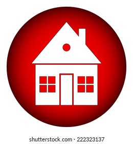 Home button on white background. Vector illustration.